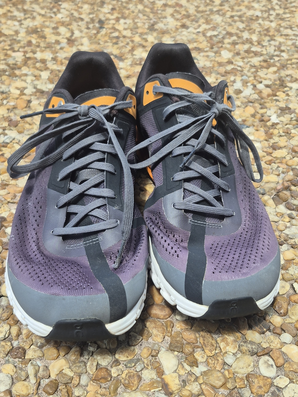 On Cloud X Men’s 9.5 Purple Gray Orange Running Training Shoes - Picture 8 of 16